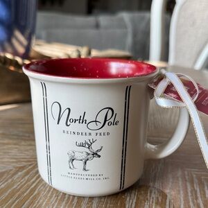 North Pole Reindeer Feed Mug - Red and White by Market Finds